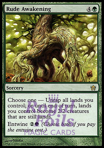 Rude Awakening 1x FOIL 5DN MTG 5th Fifth Dawn Rare MINT green