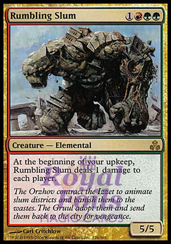 Rumbling Slum 1x FOIL GPT MTG Guildpact Rare MINT red green
