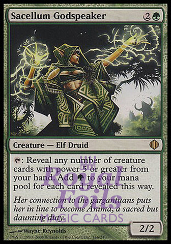 Sacellum Godspeaker 1x FOIL ALA MTG Shards of Alara Rare MINT green