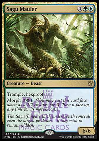 Sagu Mauler 2x FOIL MTG KTK Khans of Tarkir Rare MINT green blue