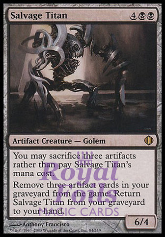 Salvage Titan 1x FOIL ALA MTG Shards of Alara Rare MINT black artifact