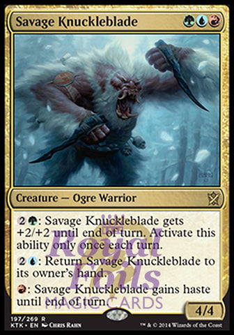 Savage Knuckleblade 1x FOIL MTG KTK Khans of Tarkir Rare MINT green blue red