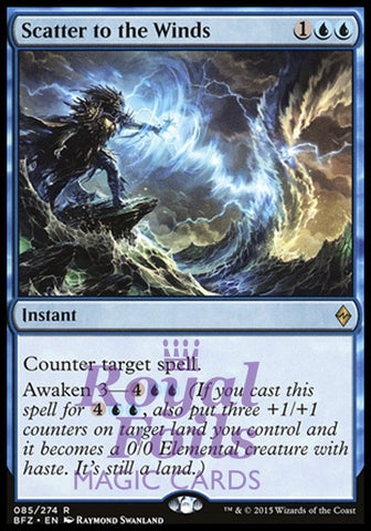 Scatter to the Winds 2x FOIL BFZ MTG Battle for Zendikar Rare MINT blue