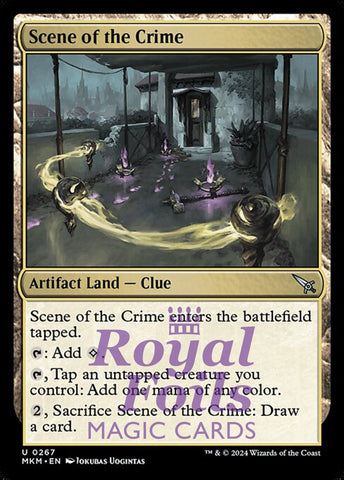 Scene of the Crime 4x FOIL MTG Murders at Karlov Manor MKM Uncommon MINT artifact land