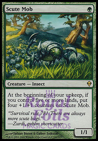 Scute Mob 1x FOIL ZEN MTG Zendikar Rare MINT green