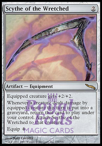 Scythe of the Wretched 1x FOIL MTG MDN Mirrodin Rare MINT artifact