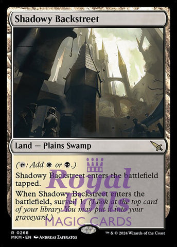 Shadowy Backstreet 1x FOIL MTG Murders at Karlov Manor MKM Rare MINT black white land