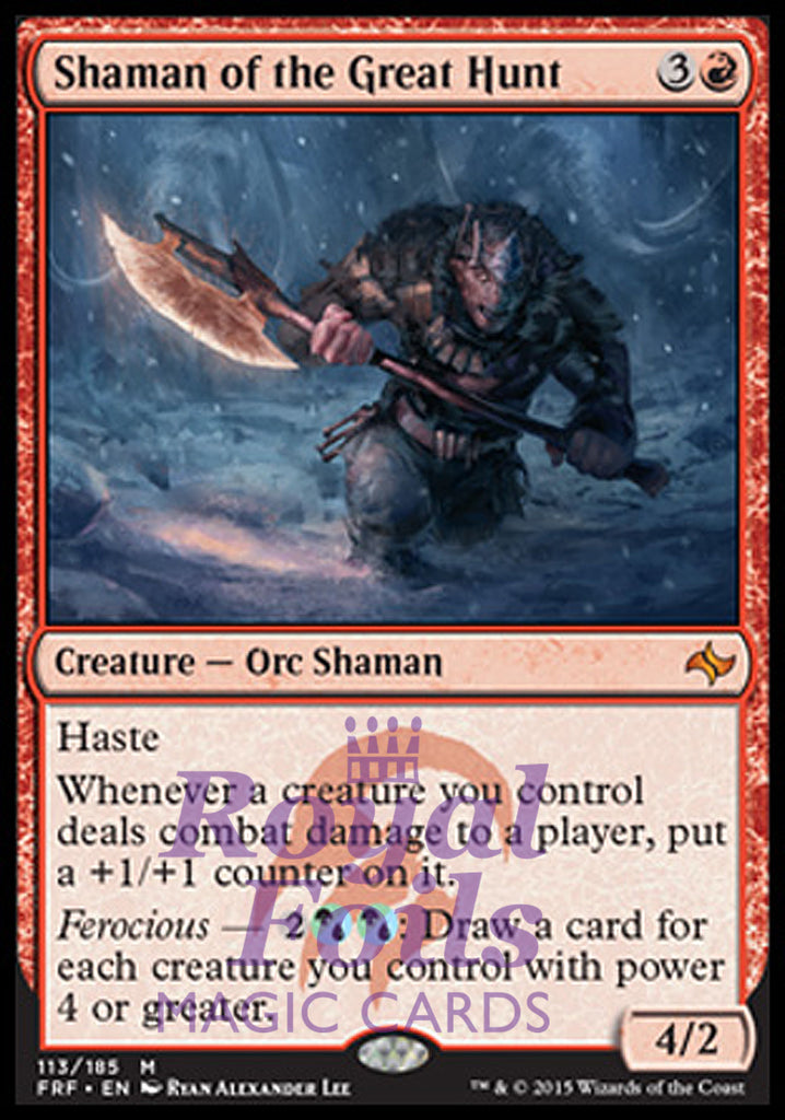 Shaman of the Great Hunt 1x FOIL FRF MTG Fate Reforged Mythic MINT red