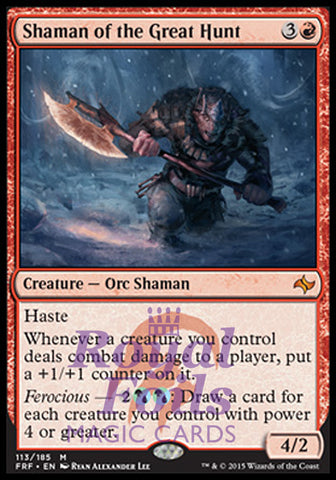 Shaman of the Great Hunt 1x FOIL FRF MTG Fate Reforged Mythic MINT red