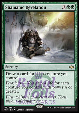 Shamanic Revelation 1x FOIL FRF MTG Fate Reforged Rare MINT green