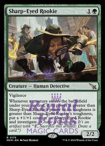 Sharp-Eyed Rookie 2x FOIL MTG Murders at Karlov Manor MKM Rare MINT green