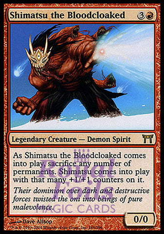 Shimatsu the Bloodcloaked 1x FOIL CHK MTG Champions Kamigawa Rare MINT red