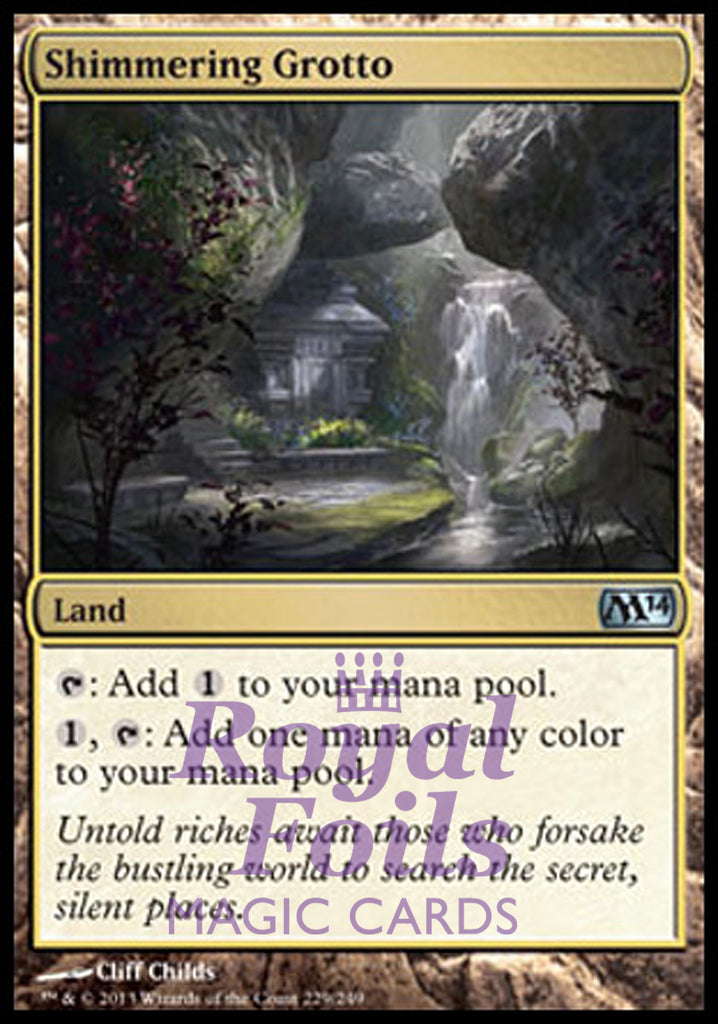 Shimmering Grotto 2x FOIL MTG M14 2014 Core Set Uncommon MINT land