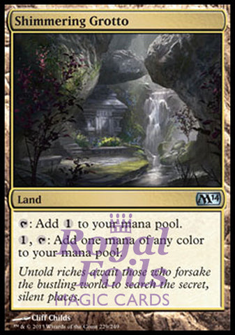 Shimmering Grotto 2x FOIL MTG M14 2014 Core Set Uncommon MINT land