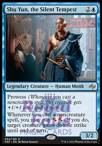 Shu Yun the Silent Tempest 1x FOIL FRF MTG Fate Reforged Rare MINT blue