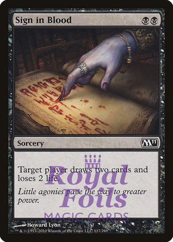 Sign in Blood 1x FOIL MTG M11 Core Set Common MINT black