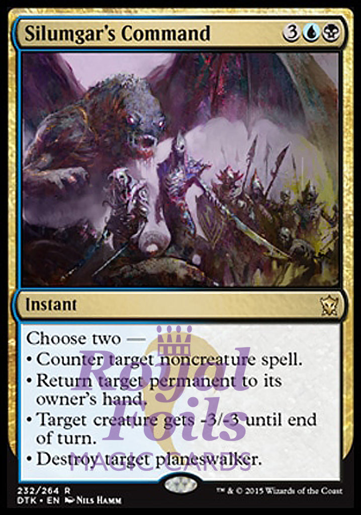 Silumgar's Command 1x FOIL DTK MTG Dragons of Tarkir Rare MINT blue black
