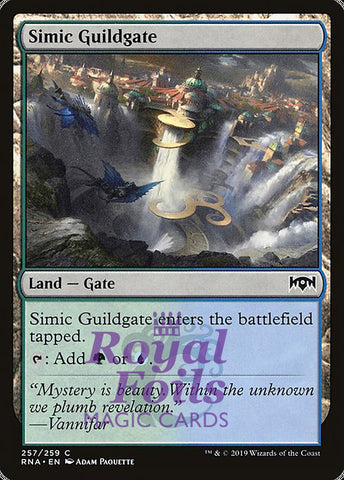 Simic Guildgate #258 4x FOIL RNA MTG Ravnica Allegiance Common MINT green blue land