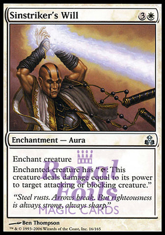 Sinstriker's Will 2x FOIL GPT MTG Guildpact Uncommon MINT white