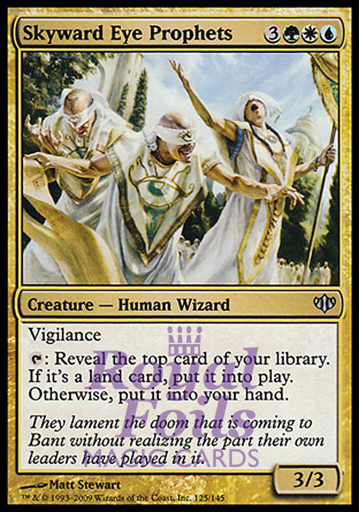 Skyward Eye Prophets 2x FOIL CON MTG Conflux Uncommon MINT green white blue