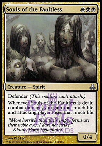 Souls of the Faultless 1x FOIL GPT MTG Guildpact Uncommon MINT white black