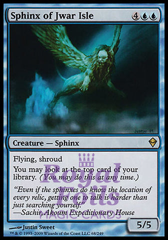 Sphinx of Jwar Isle 3x FOIL ZEN MTG Zendikar Rare 2 MINT + 1 NM blue
