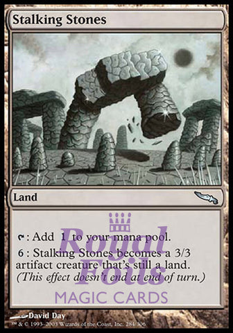 Stalking Stones 3x FOIL MDN MTG Mirrodin Uncommon MINT land