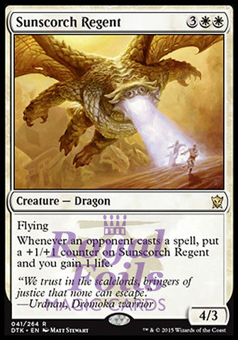 Sunscorch Regent 1x FOIL DTK MTG Dragons of Tarkir Rare MINT white