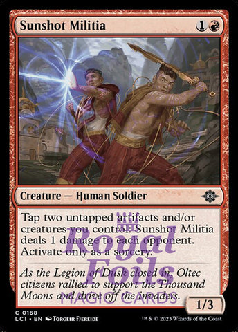 Sunshot Militia 4x FOIL Lost Caverns of Ixalan MTG LCI Common MINT red