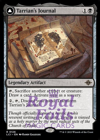 Tarrian's Journal // The Tomb of Aclazotz 2x FOIL Lost Caverns of Ixalan MTG LCI Rare MINT artifact
