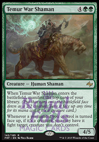 Temur War Shaman 1x FOIL FRF MTG Fate Reforged Rare MINT green