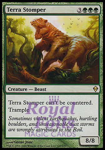 Terra Stomper 1x FOIL ZEN MTG Zendikar Rare MINT green