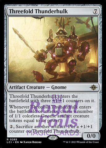 Threefold Thunderhulk 2x FOIL Lost Caverns of Ixalan MTG LCI Rare MINT artifact