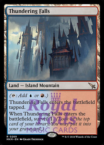 Thundering Falls 1x FOIL MTG Murders at Karlov Manor MKM Rare MINT blue red land