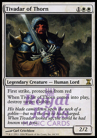Tivadar of Thorn 1x FOIL TSP MTG Time Spiral Rare MINT white