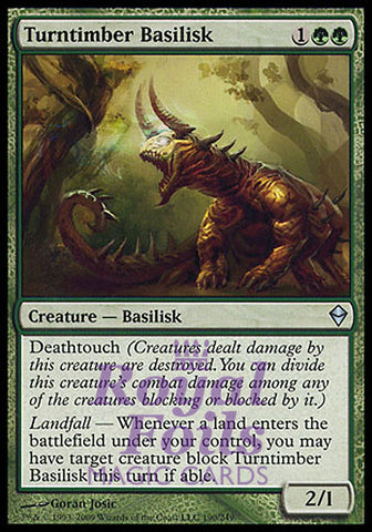 Turntimber Basilisk 1x FOIL ZEN MTG Zendikar Uncommon MINT green