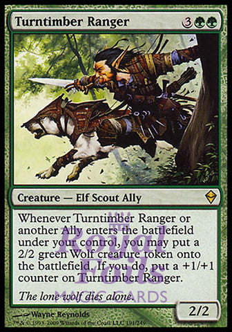 Turntimber Ranger 1x FOIL ZEN MTG Zendikar Rare MINT green