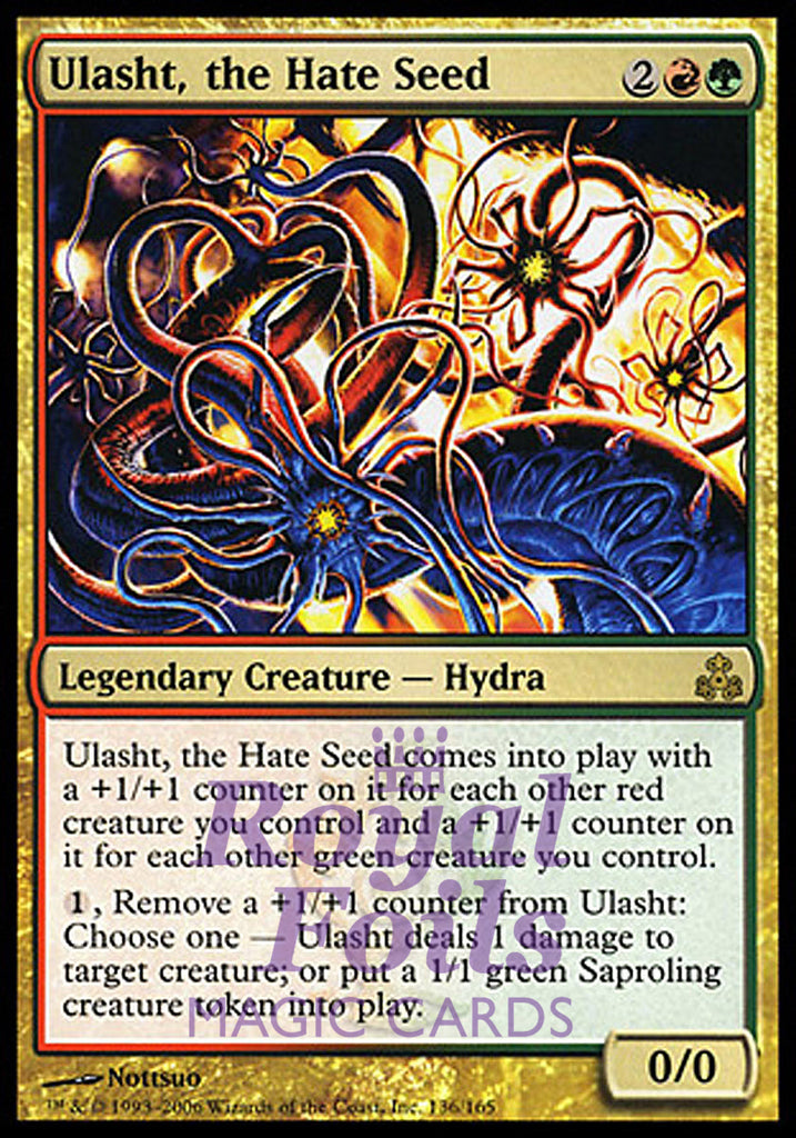 Ulasht the Hate Seed 1x FOIL GPT MTG Guildpact Rare MINT red green