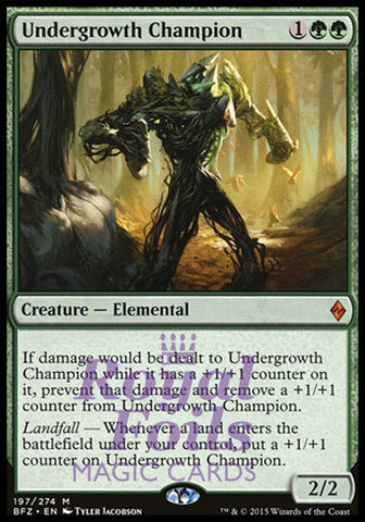 Undergrowth Champion 1x FOIL BFZ MTG Battle for Zendikar Mythic MINT green