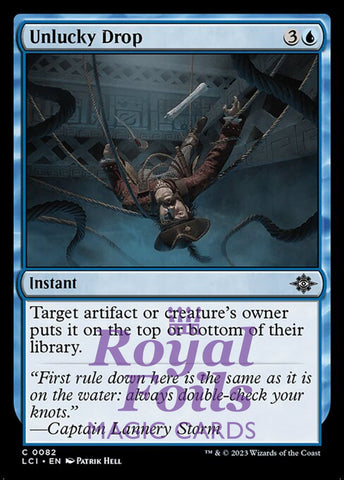Unlucky Drop 4x FOIL Lost Caverns of Ixalan MTG LCI Common MINT blue