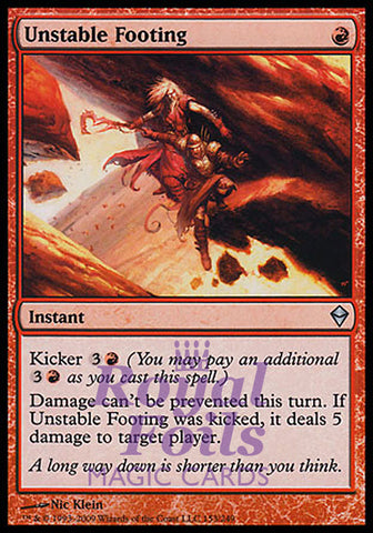 Unstable Footing 2x FOIL ZEN MTG Zendikar Uncommon MINT red