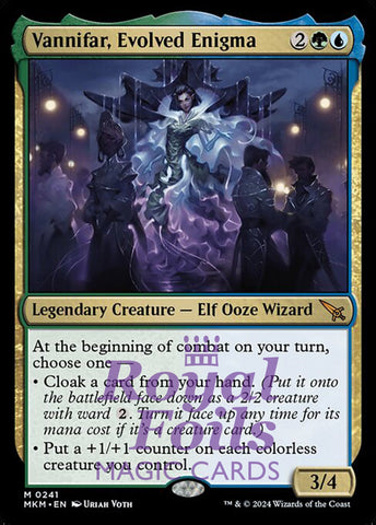 Vannifar, Evolved Enigma 1x FOIL MTG Murders at Karlov Manor MKM Mythic MINT green blue