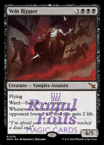 Vein Ripper 1x FOIL MTG Murders at Karlov Manor MKM Mythic MINT black
