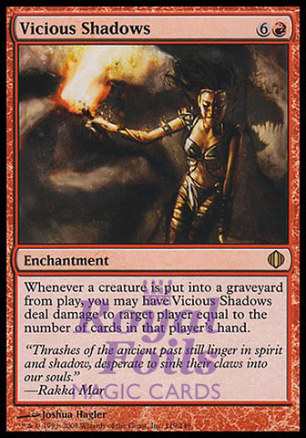 Vicious Shadows 1x FOIL ALA MTG Shards of Alara Rare MINT red