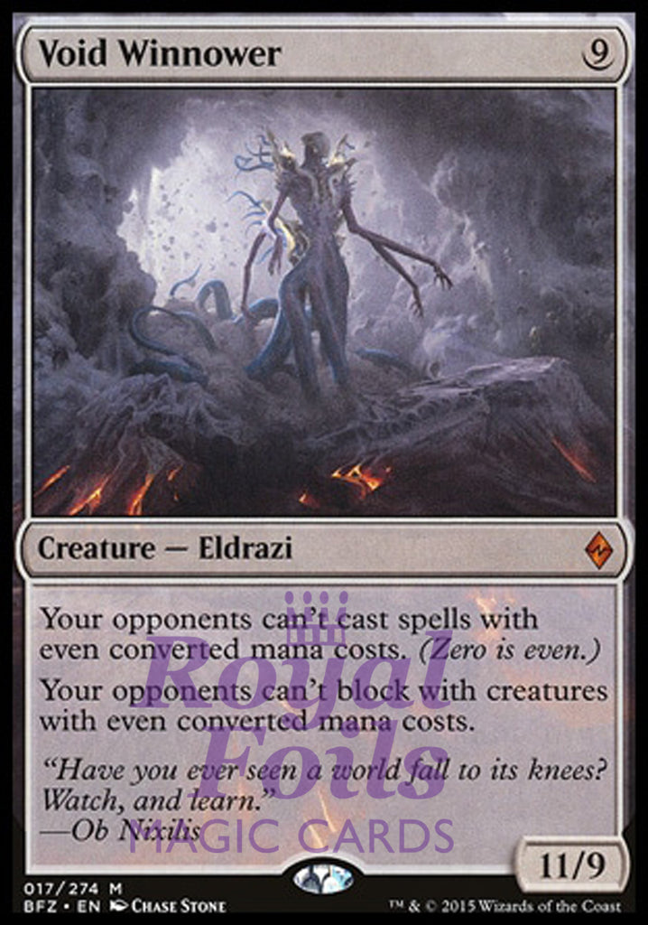 Void Winnower 1x FOIL BFZ MTG Battle for Zendikar Mythic MINT colorless