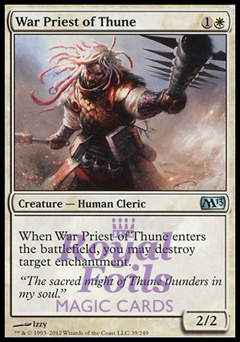 War Priest of Thune 2x FOIL MTG M13 Core Set Uncommon MINT white