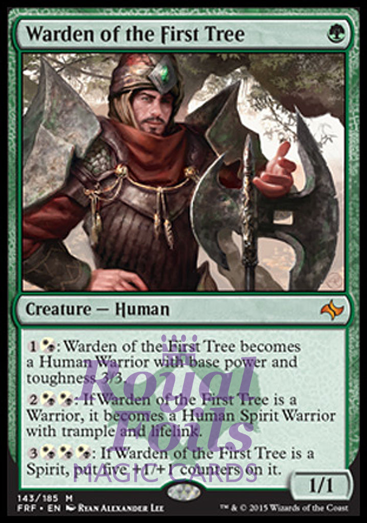 Warden of the First Tree 1x FOIL FRF MTG Fate Reforged Mythic MINT green