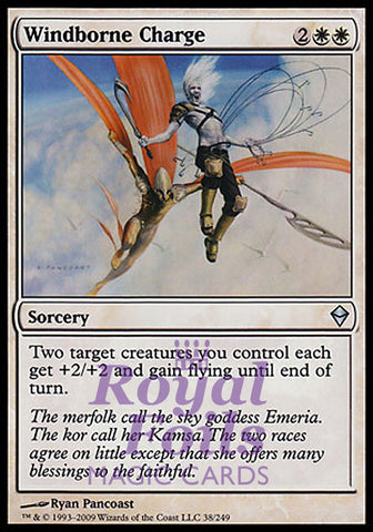 Windborne Charge 3x FOIL ZEN MTG Zendikar Uncommon MINT white