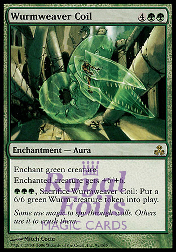 Wurmweaver Coil 1x FOIL GPT MTG Guildpact Rare MINT green