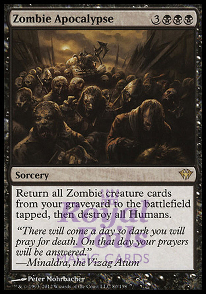 Zombie Apocalypse 1x FOIL DKA MTG Dark Ascension Rare MINT black